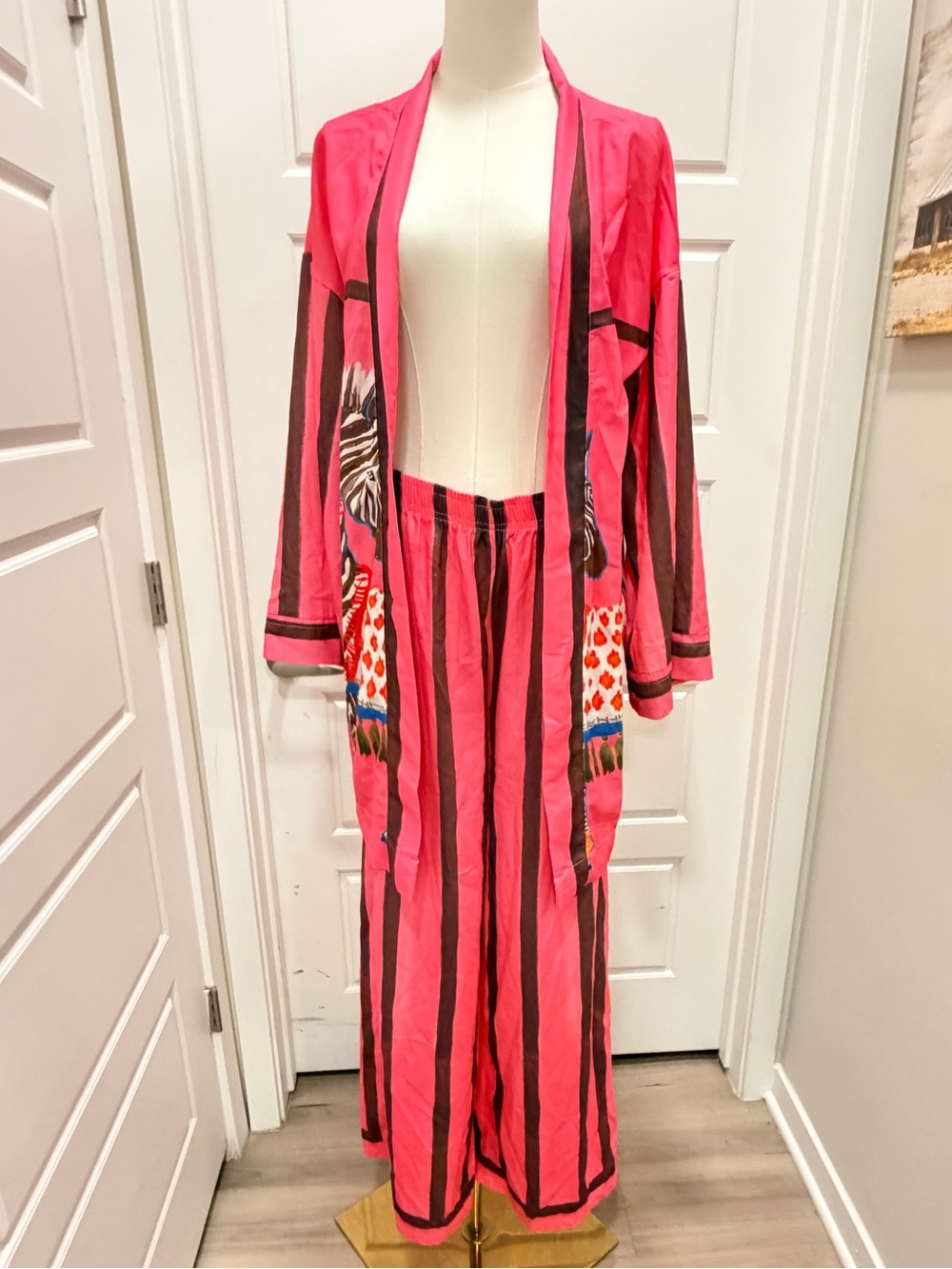 Nice to Meet You Vibrant Pink Zebra Print Two-Piece Lounge Set - Picture 10 of 12